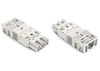 Plug with strain relief housing 3-pole white