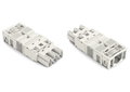 Plug with strain relief housing 3-pole white