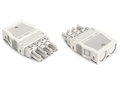 Set packaging Plug/Socket with strain relief housing white