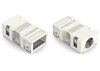 Strain relief housing 2-pole with locking clip white