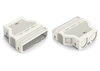 Strain relief housing 5-pole for 2 cables white