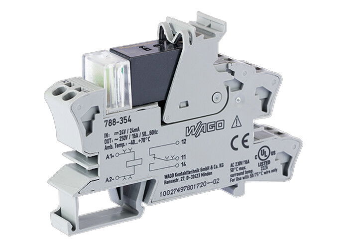 Relay module Nominal input voltage: 24 VDC 1 changeover contact gray