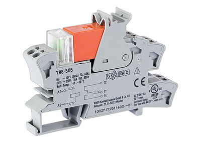 Relay module Nominal input voltage: 24 VAC 1 changeover contact gray