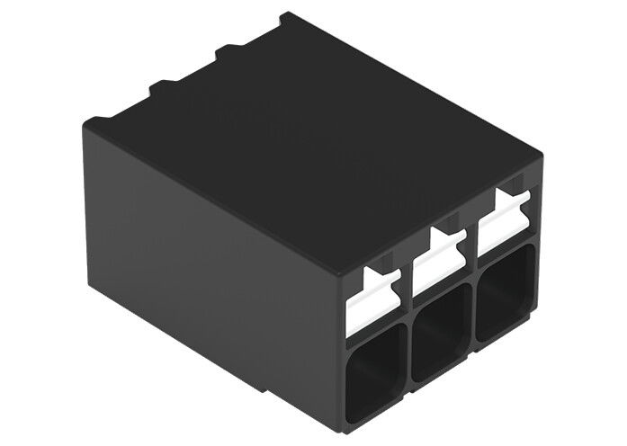 SMD PCB terminal block push-button 1.5 mm² black