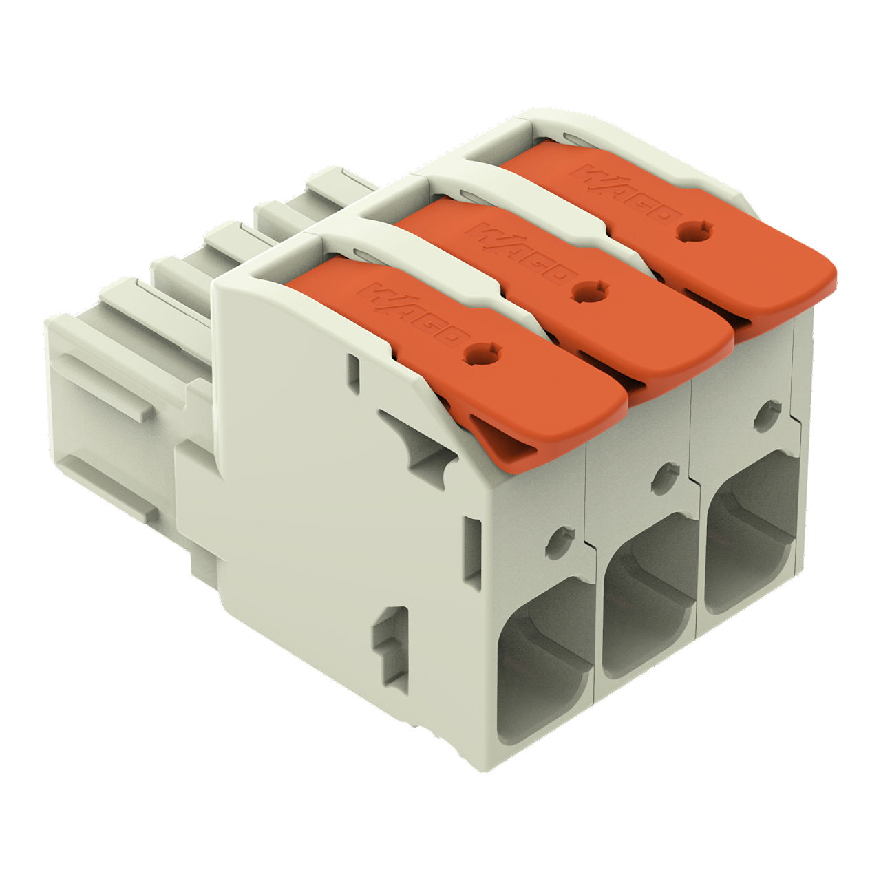 1-conductor female connector lever Push-in CAGE CLAMP® light gray