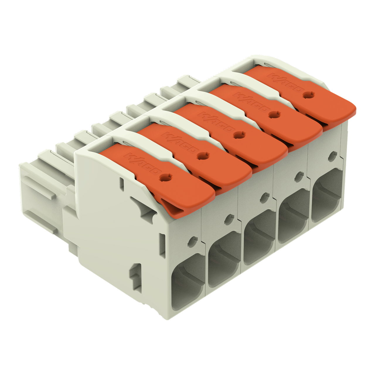1-conductor female connector lever Push-in CAGE CLAMP® light gray