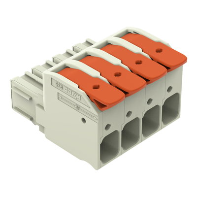 1-conductor female connector lever Push-in CAGE CLAMP® light gray