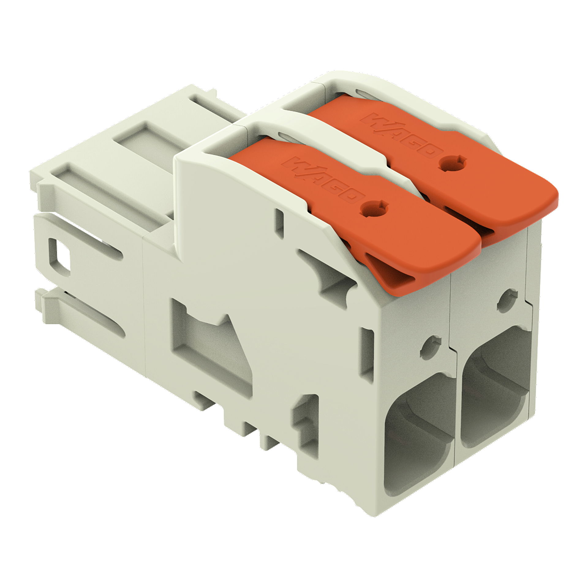 1-conductor male connector lever Push-in CAGE CLAMP® light gray