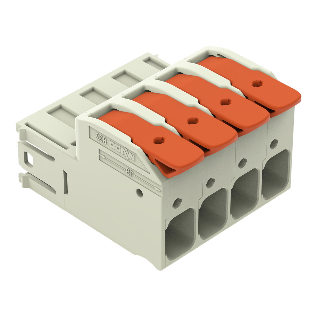 1-conductor male connector lever Push-in CAGE CLAMP® light gray