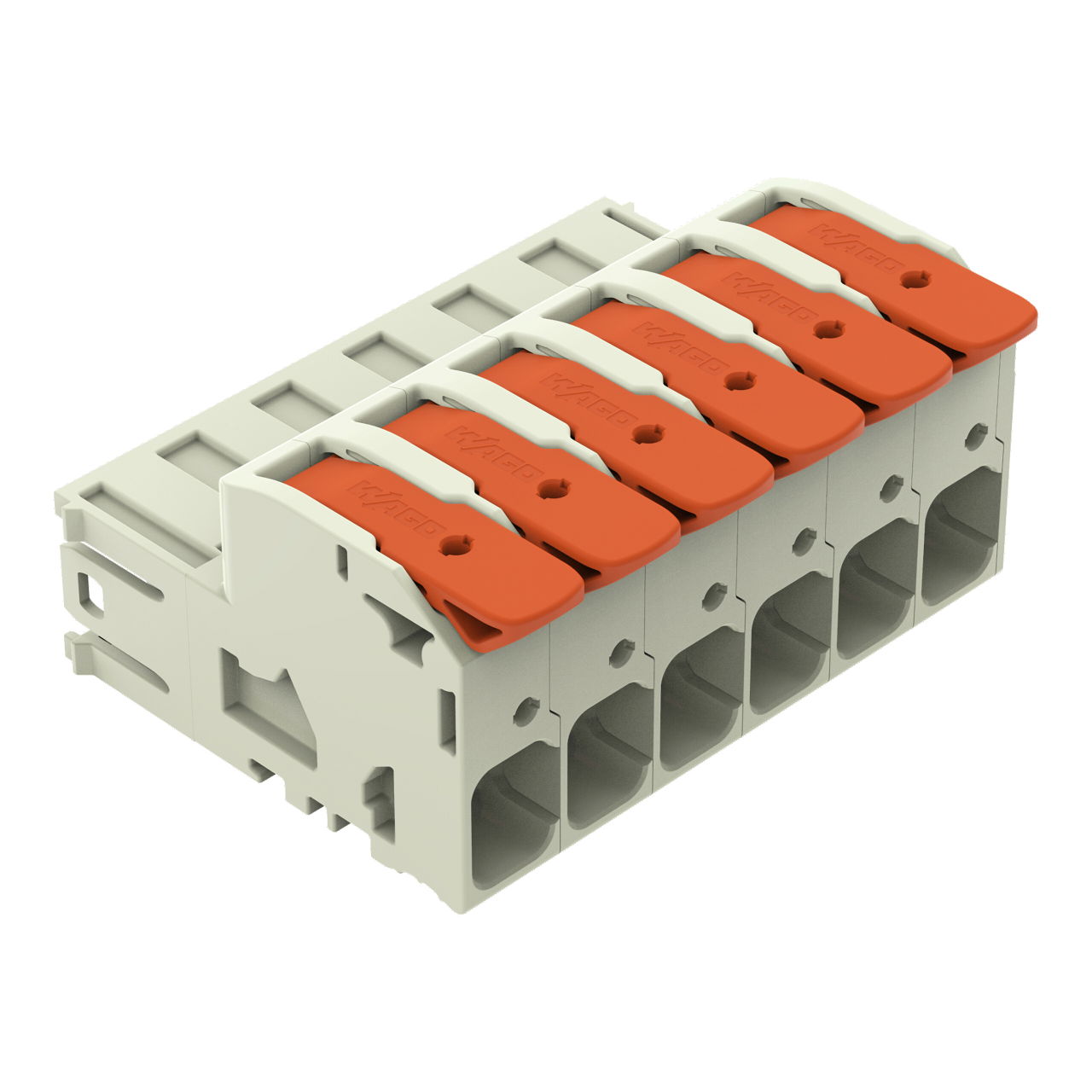 1-conductor male connector lever Push-in CAGE CLAMP® light gray