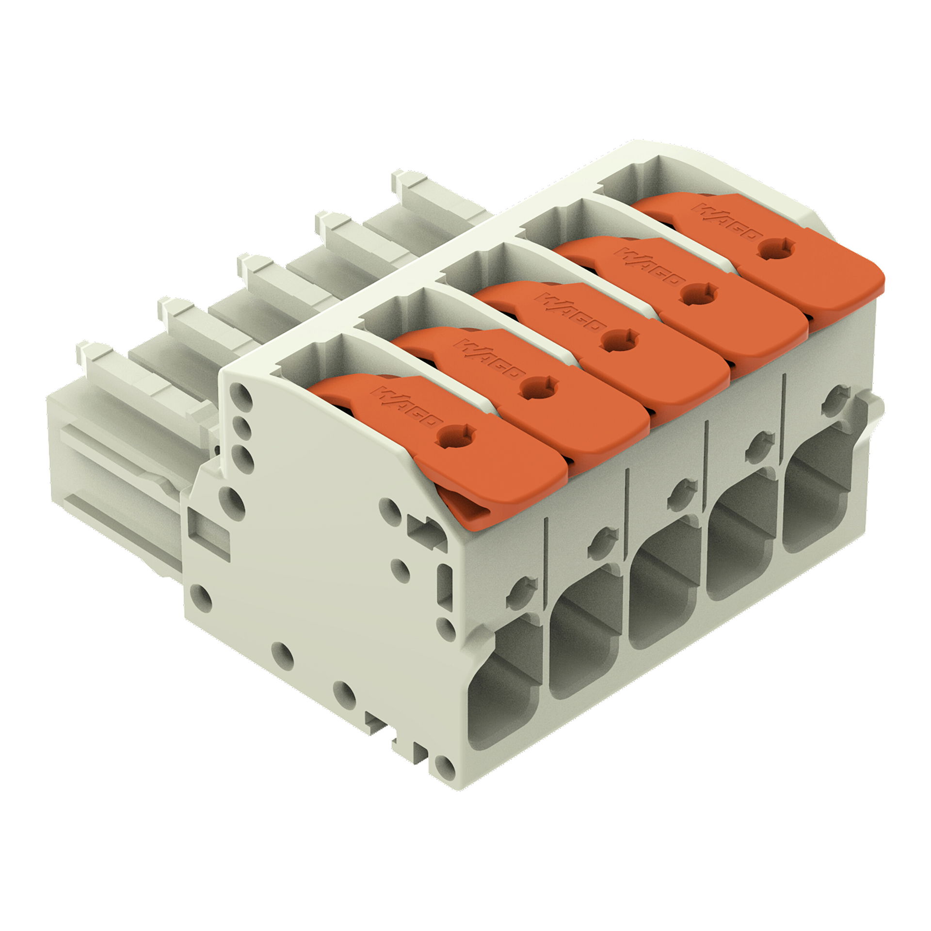 1-conductor female connector lever Push-in CAGE CLAMP® light gray