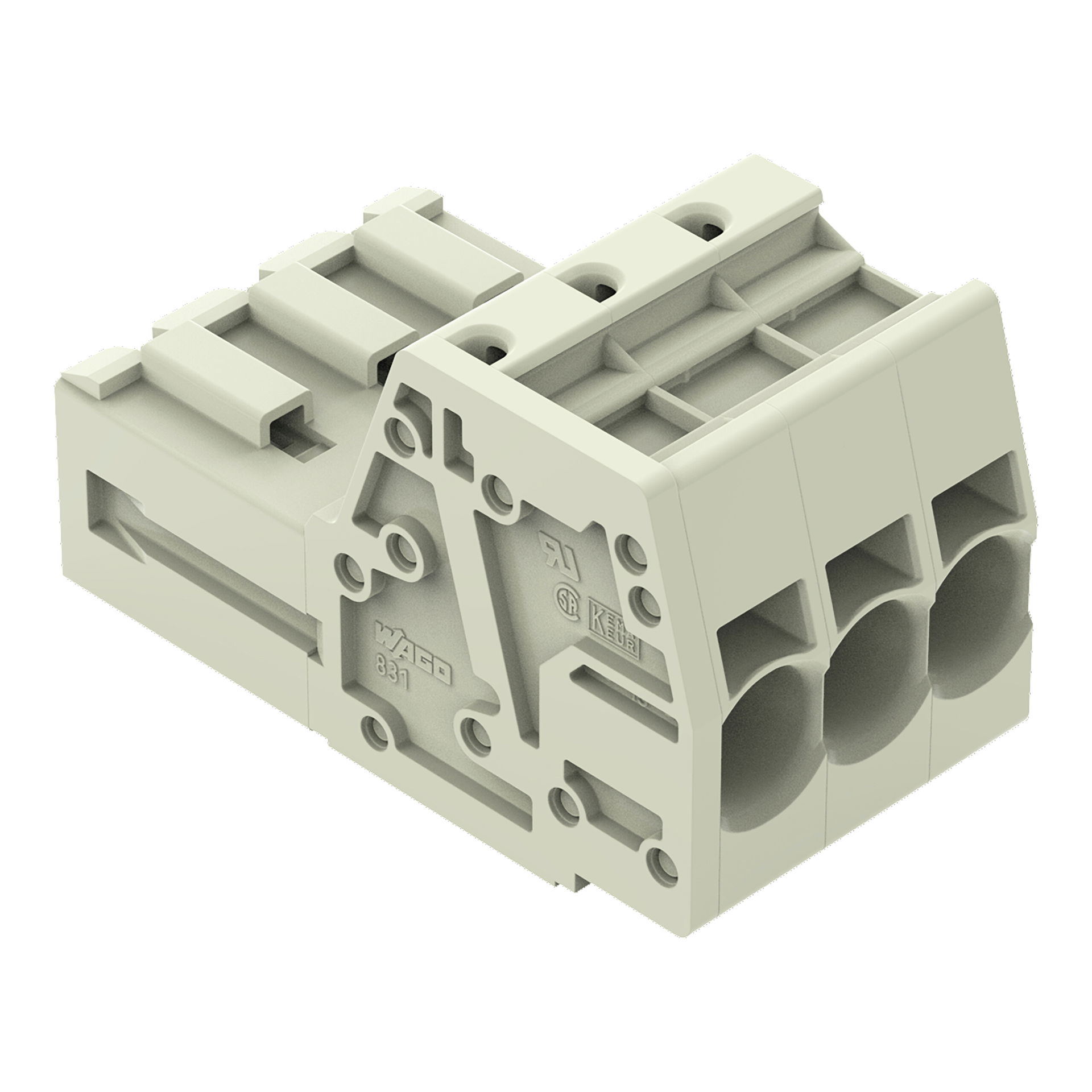 1-conductor male connector Push-in CAGE CLAMP® 10 mm² light gray
