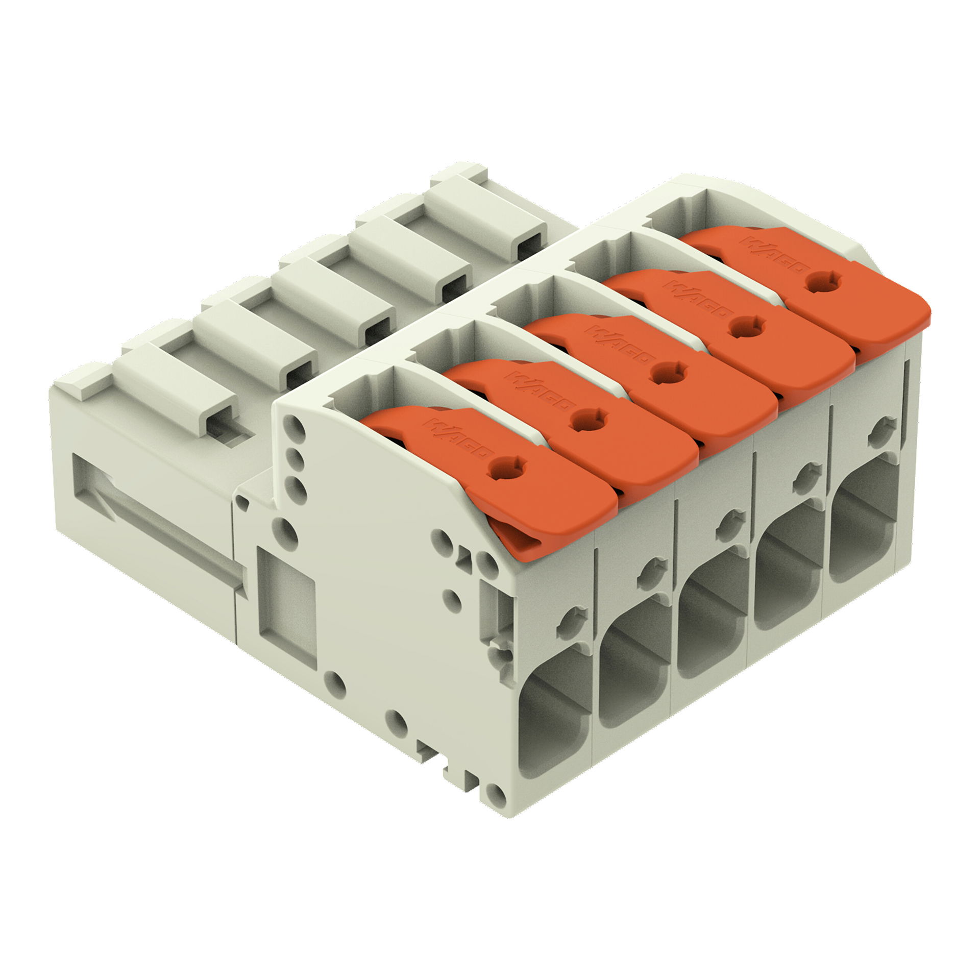 1-conductor male connector lever Push-in CAGE CLAMP® light gray