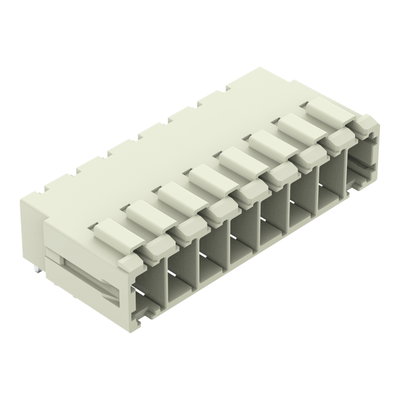 THT male header 1.0 x 1.2 mm solder pin angled light gray