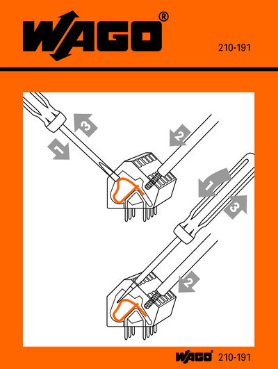 Stickers for operating instructions
