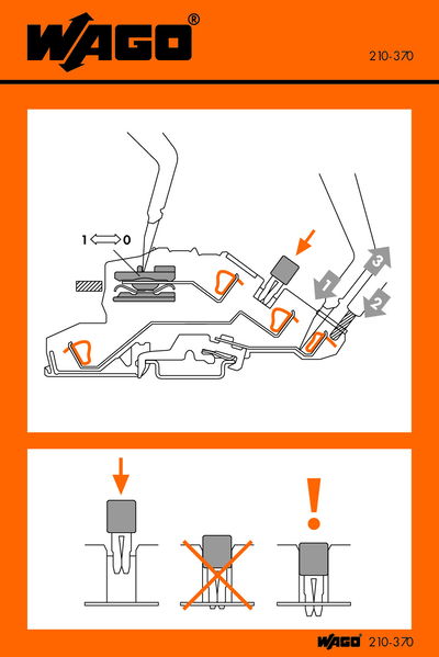 Stickers for operating instructions for TOPJOB® disconnect terminal blocks 777, 780 to 784 Series