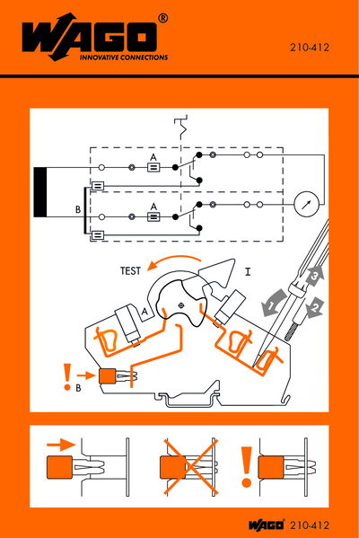 Stickers for operating instructions