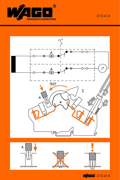 Stickers for operating instructions