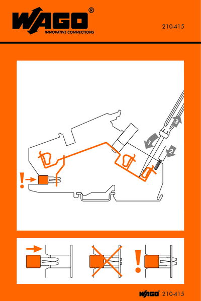 Stickers for operating instructions