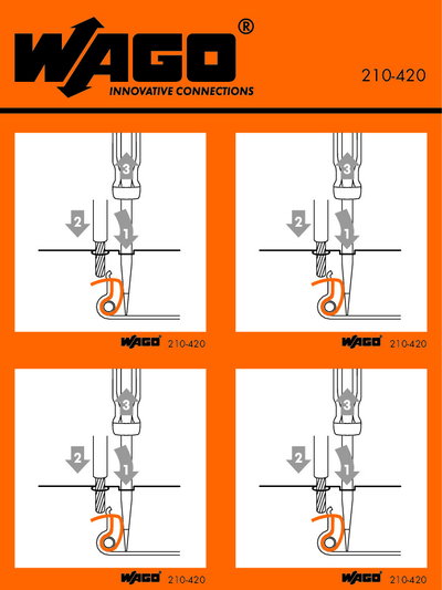 Stickers for operating instructions