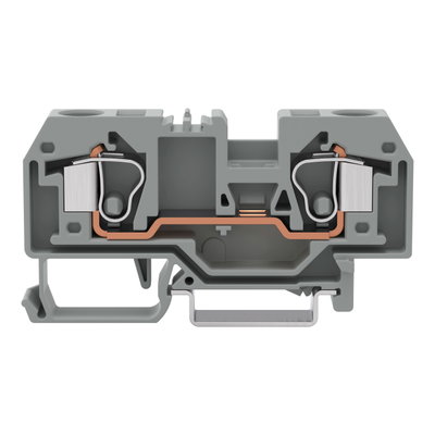 2-conductor through terminal block 10 mm² center marking gray