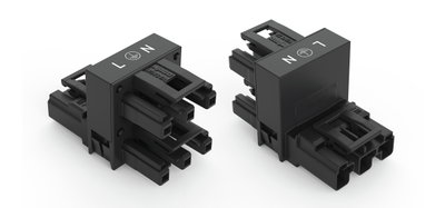 H-distribution connector 3-pole Cod. A black