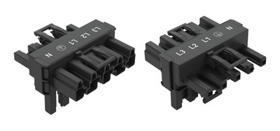 T-distribution connector 5-pole Cod. A black