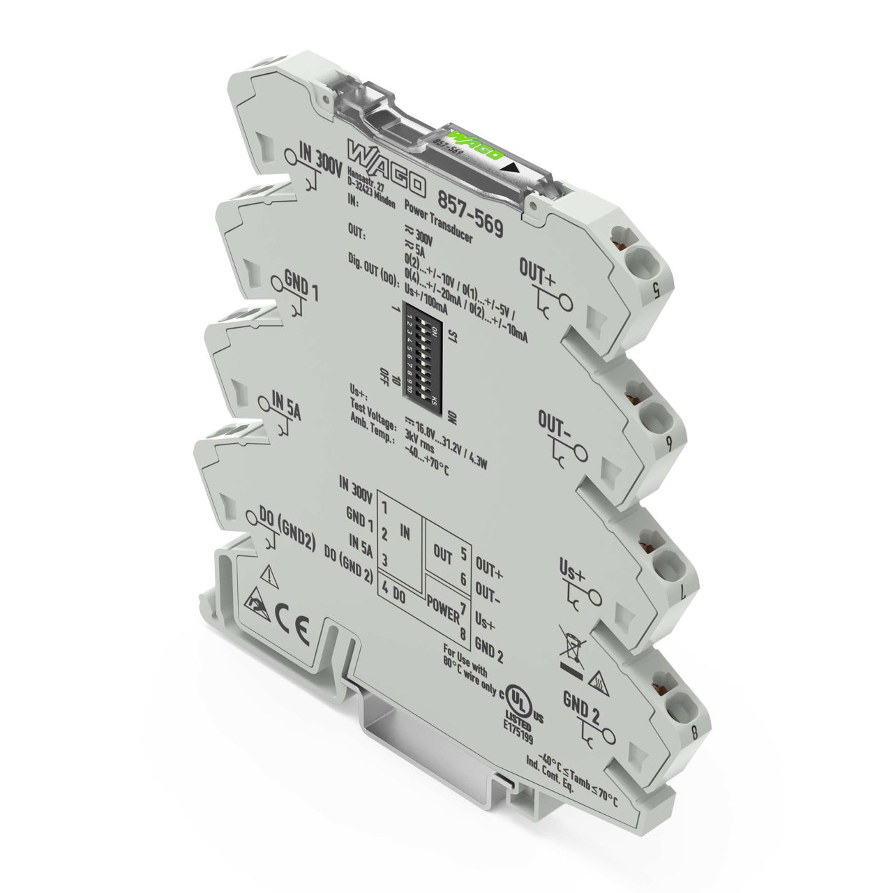 Power signal conditioner Current and voltage input signal Current and voltage output signal
