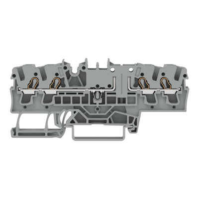 4-conductor carrier terminal block for DIN-rail 35 x 15 and 35 x 7.5 2.5 mm² gray
