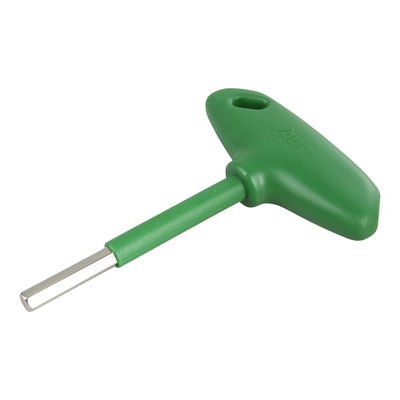 Allen wrench with a partially insulated shaft green