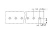 THT male header 0.8 x 0.8 mm solder pin angled black
