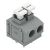 PCB terminal block push-button 1.5 mm² gray