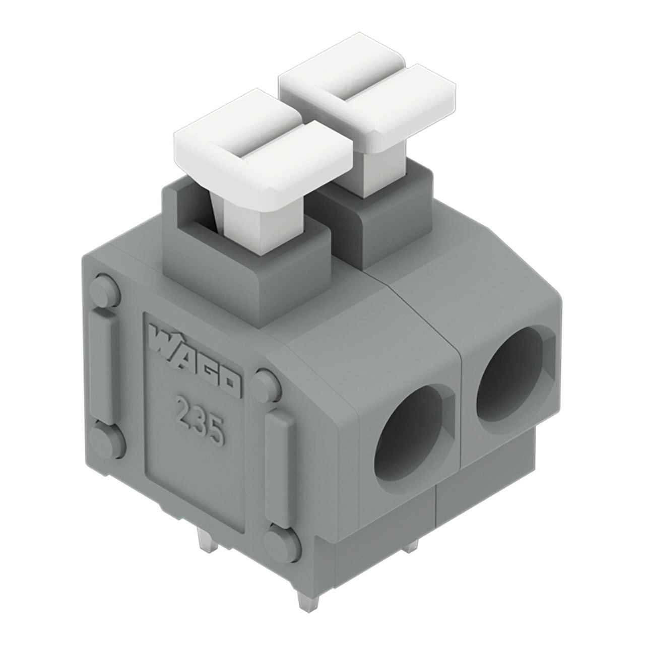 PCB terminal block push-button 1.5 mm² gray