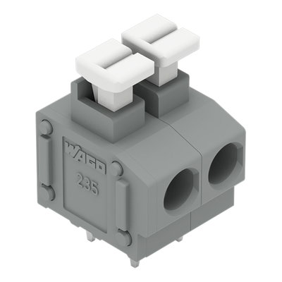 PCB terminal block push-button 1.5 mm² gray
