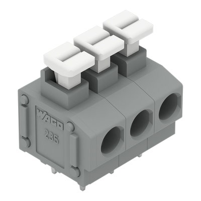 PCB terminal block push-button 1.5 mm² gray