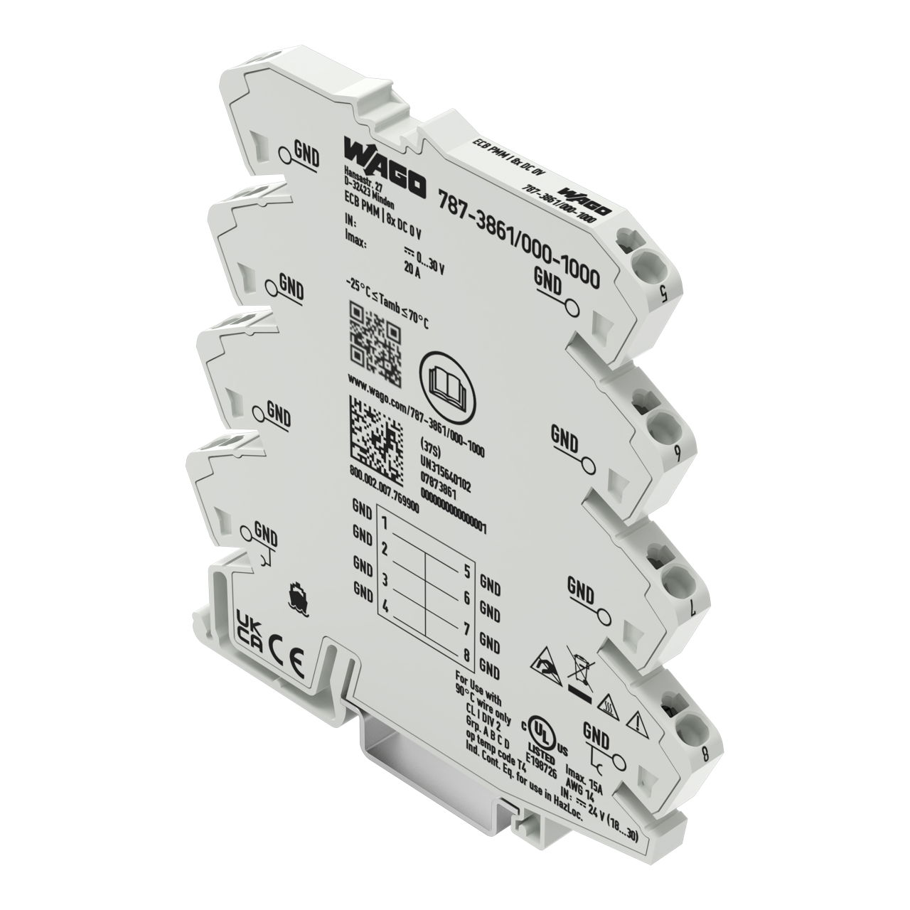 Potential distribution module 1 potential with 8 clamping points 0V