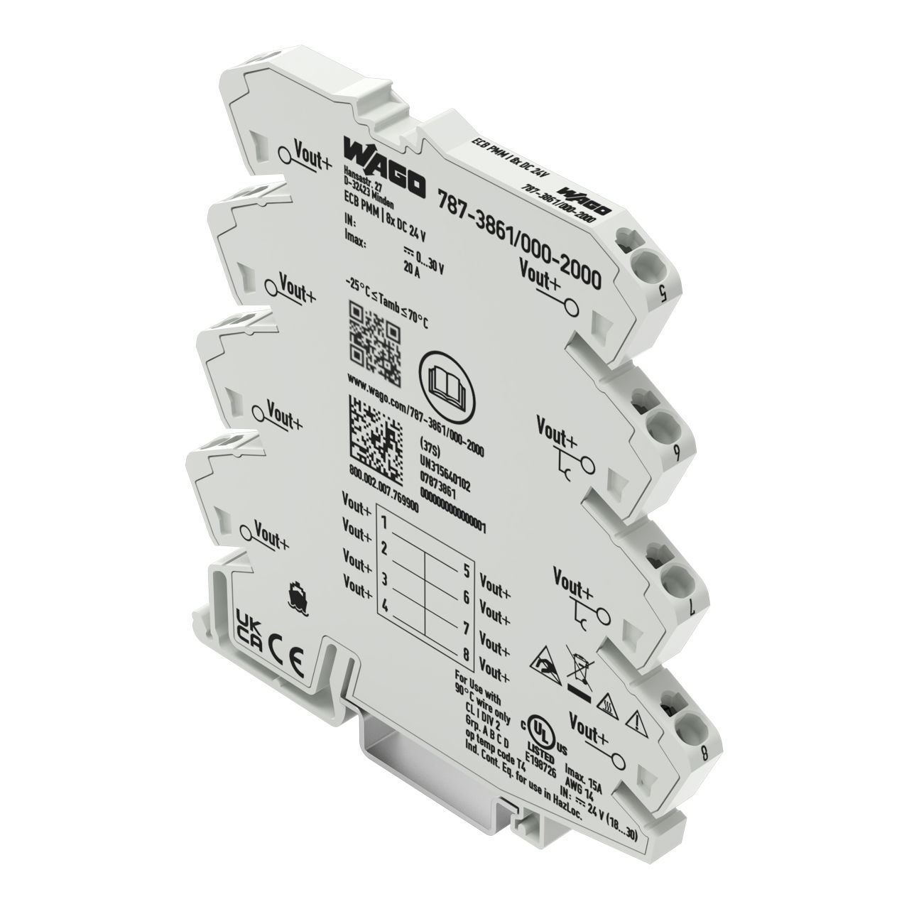 Potential distribution module 1 potential with 8 clamping points 24V