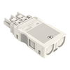 Socket with strain relief housing 3-pole white