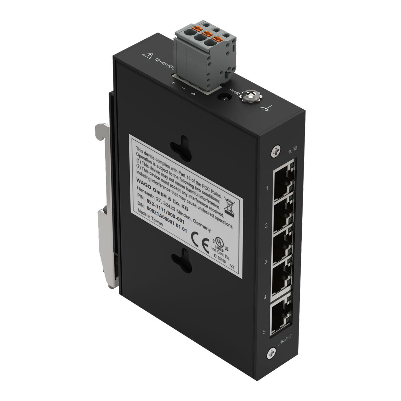 Industrial-ECO-Switch 5-port 1000Base-T black