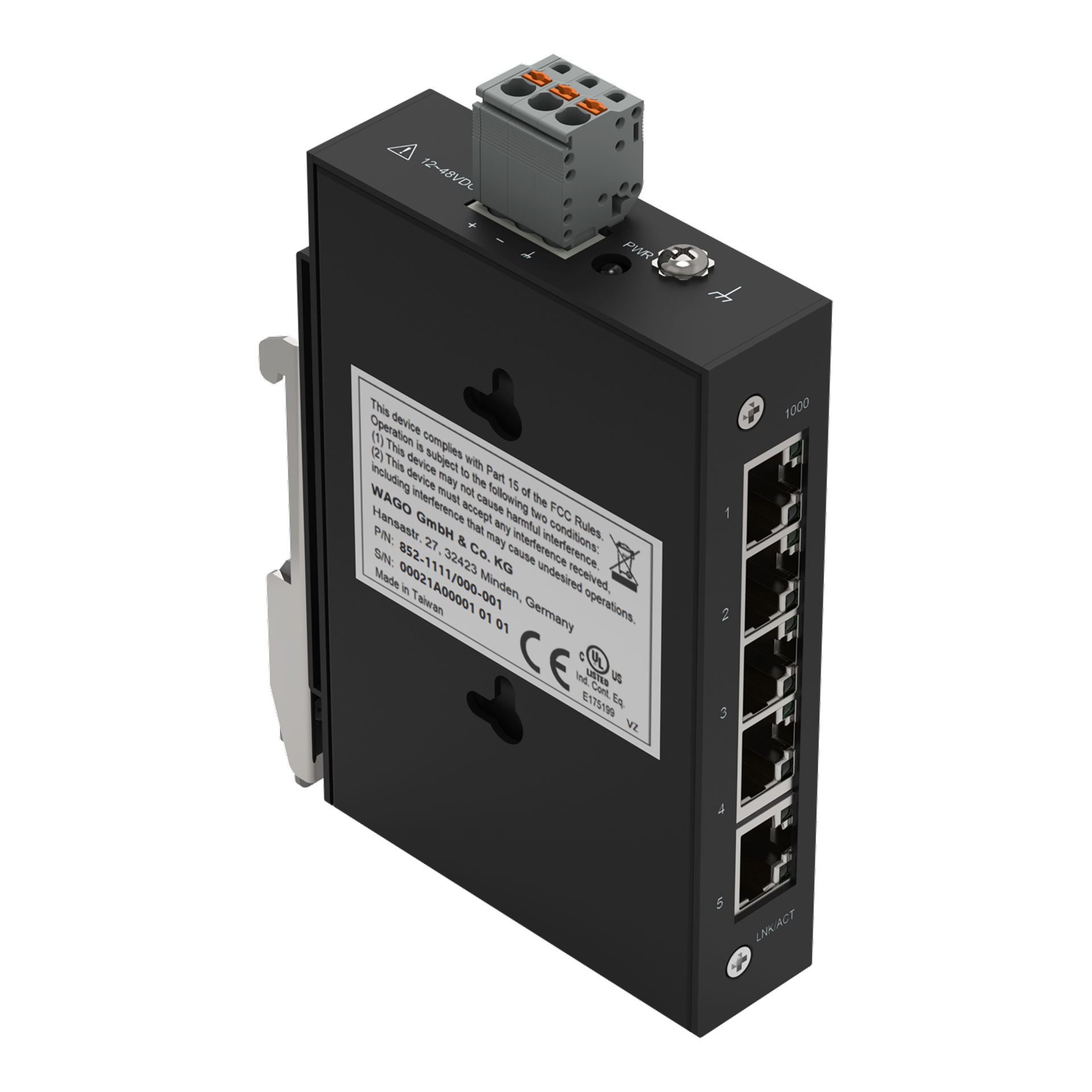 Industrial-ECO-Switch 5-port 1000Base-T black