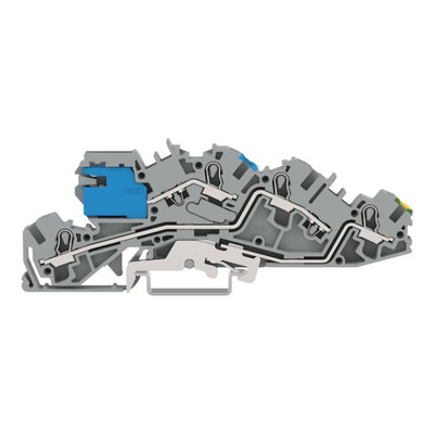 Multilevel installation terminal block with operating slots 4 mm² gray