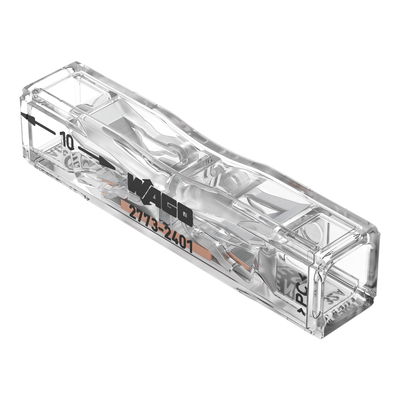 PUSH WIRE® Inline Splicing Connector for solid and stranded conductors max. 4 mm² transparent