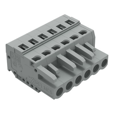 1-conductor female connector CAGE CLAMP® 2.5 mm² gray