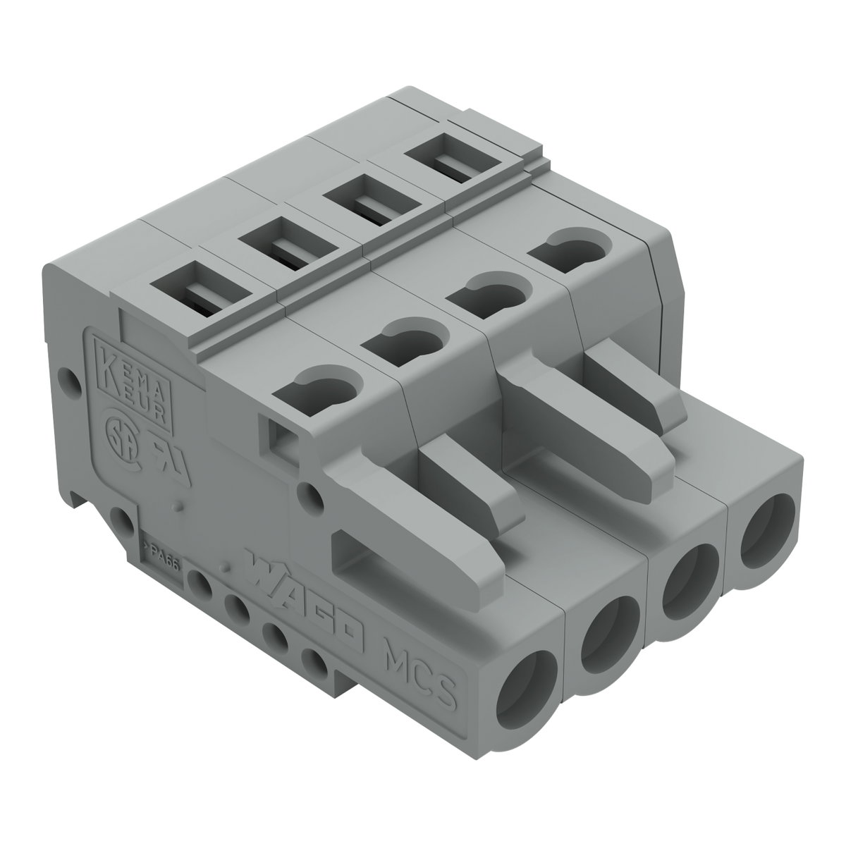 1-conductor female connector CAGE CLAMP® 2.5 mm² gray