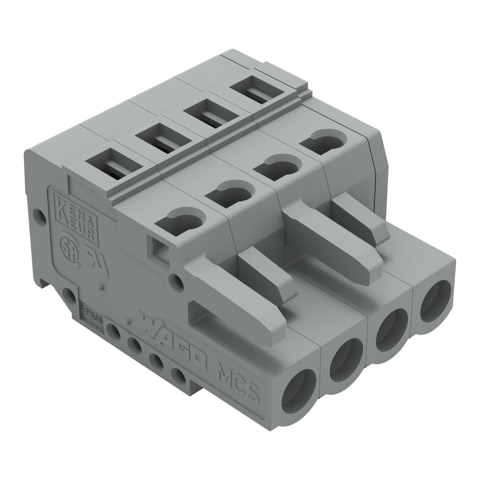 1-conductor female connector CAGE CLAMP® 2.5 mm² gray