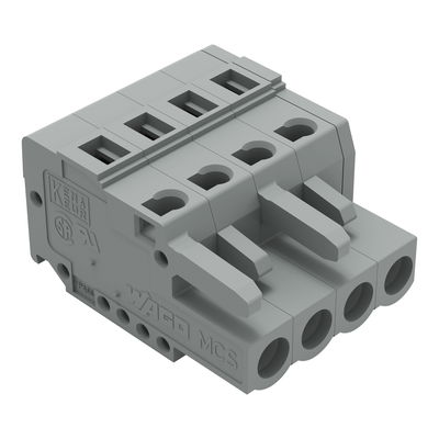 1-conductor female connector CAGE CLAMP® 2.5 mm² gray