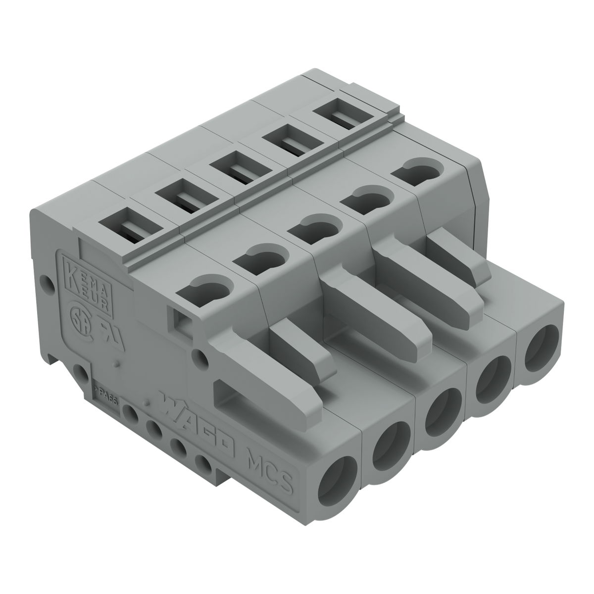 1-conductor female connector CAGE CLAMP® 2.5 mm² gray - Voltimum UK