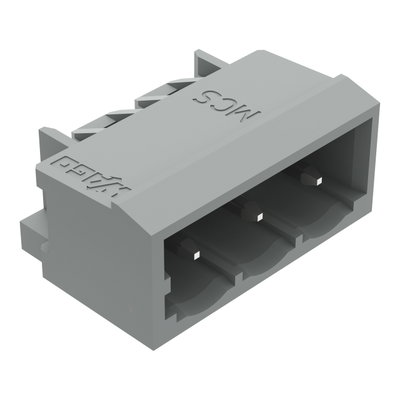 THT male header 1.0 x 1.0 mm solder pin angled gray