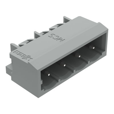 THT male header 1.0 x 1.0 mm solder pin angled gray