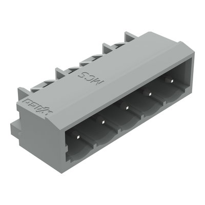 THT male header 1.0 x 1.0 mm solder pin angled gray